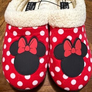Disney Minnie Mouse Red and White Slippers